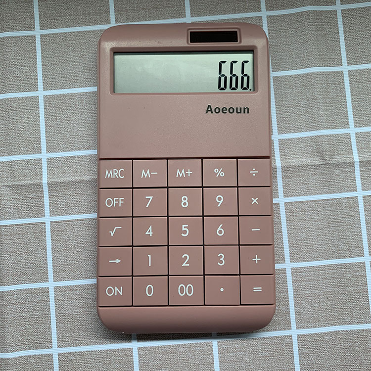 Aoeoun Electronic Calculators, Standard Function Electronics Calculator, 12 Digit Large Lcd Display, Handheld For Daily And Basic Office, Pink